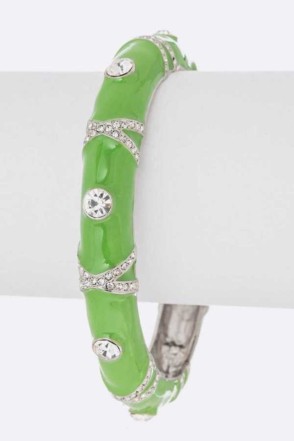 Green Crystal Bangle