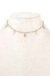Layered chain cross necklace