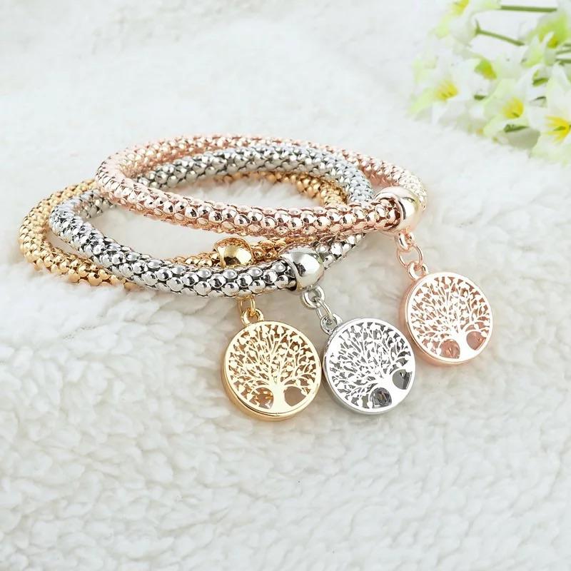 Tree of life trio bracelet