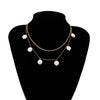 Double layer pearl necklace