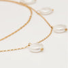 Double layer pearl necklace