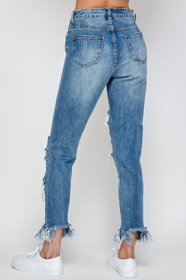 Miami Distressed Girlfriend Jeans