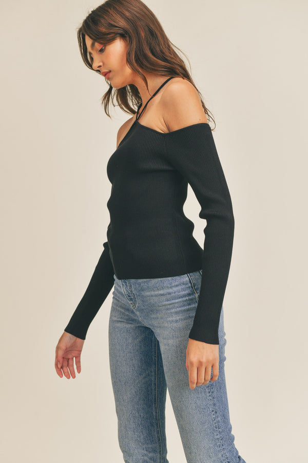 Val Royeaux Ribbed Sweater Top