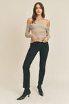 Val Royeaux Ribbed Sweater Top