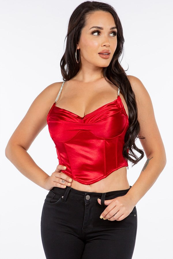 Liverpool Satin Corset Top