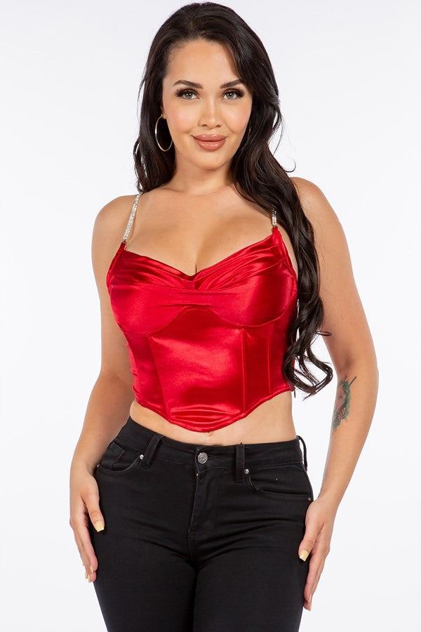 Liverpool Satin Corset Top