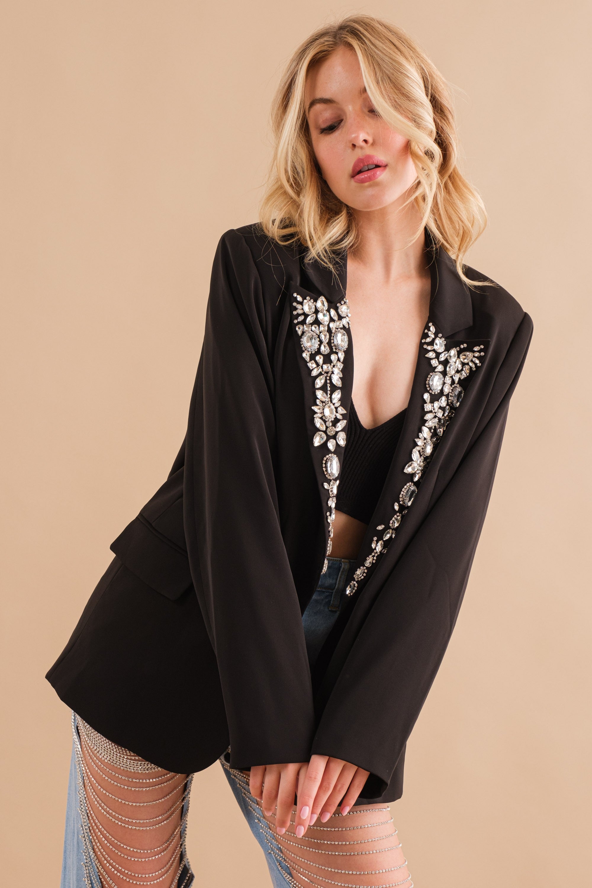 Lecce Embellished Jewel Blazer