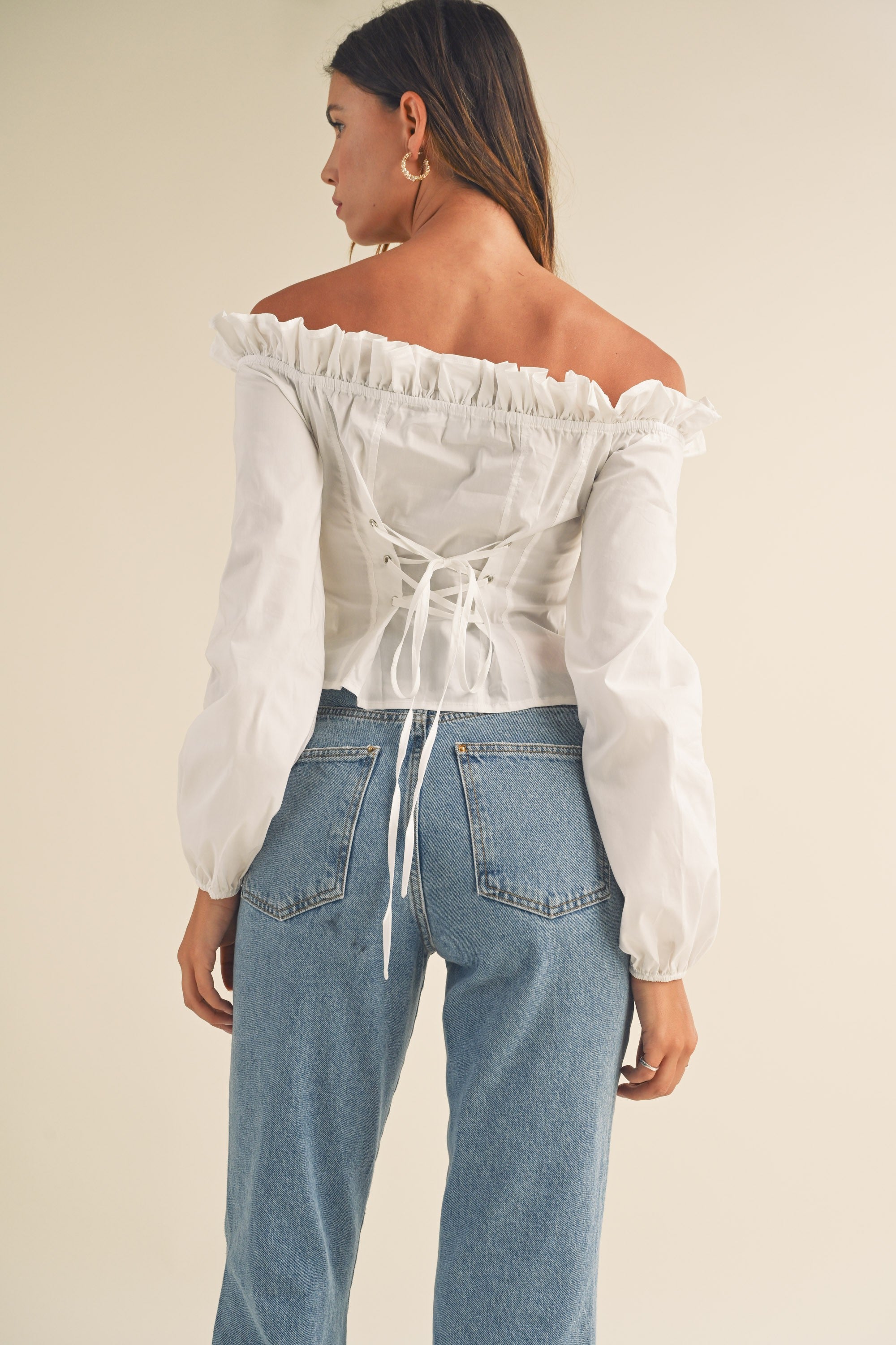 Charlotte Off Shoulder Ruffle Top