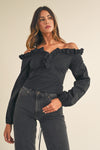 Charlotte Off Shoulder Ruffle Top