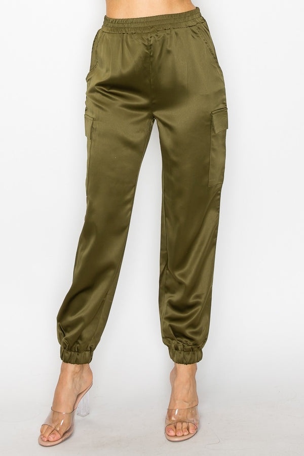 Satin Cargo joggers