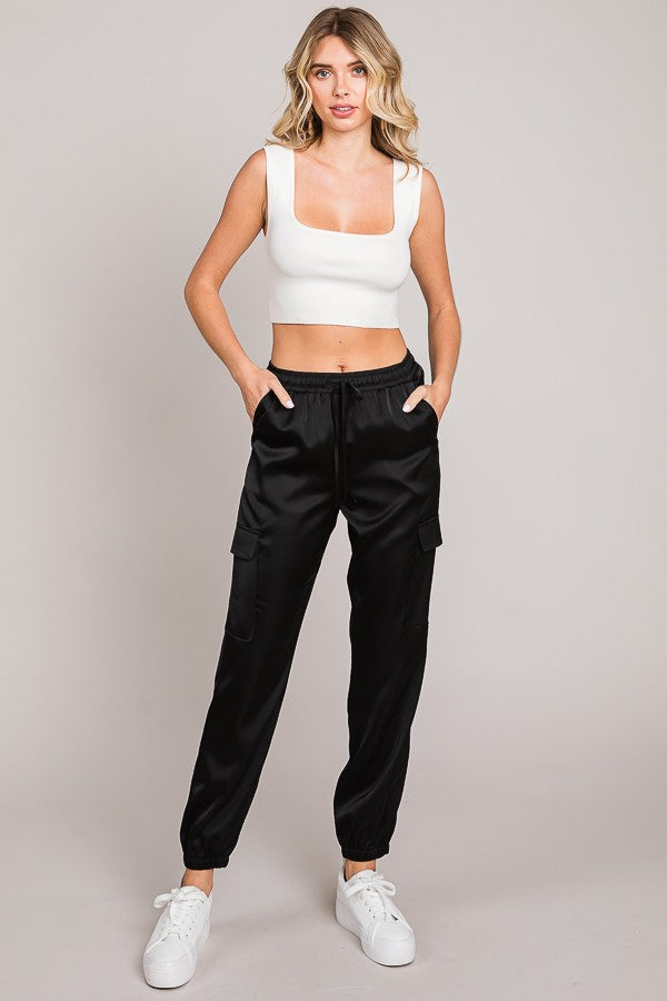 Atlanta Satin Jogger Pants