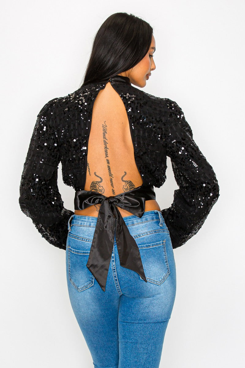 Havenbrook Sequin Crop Top