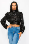 Havenbrook Sequin Crop Top