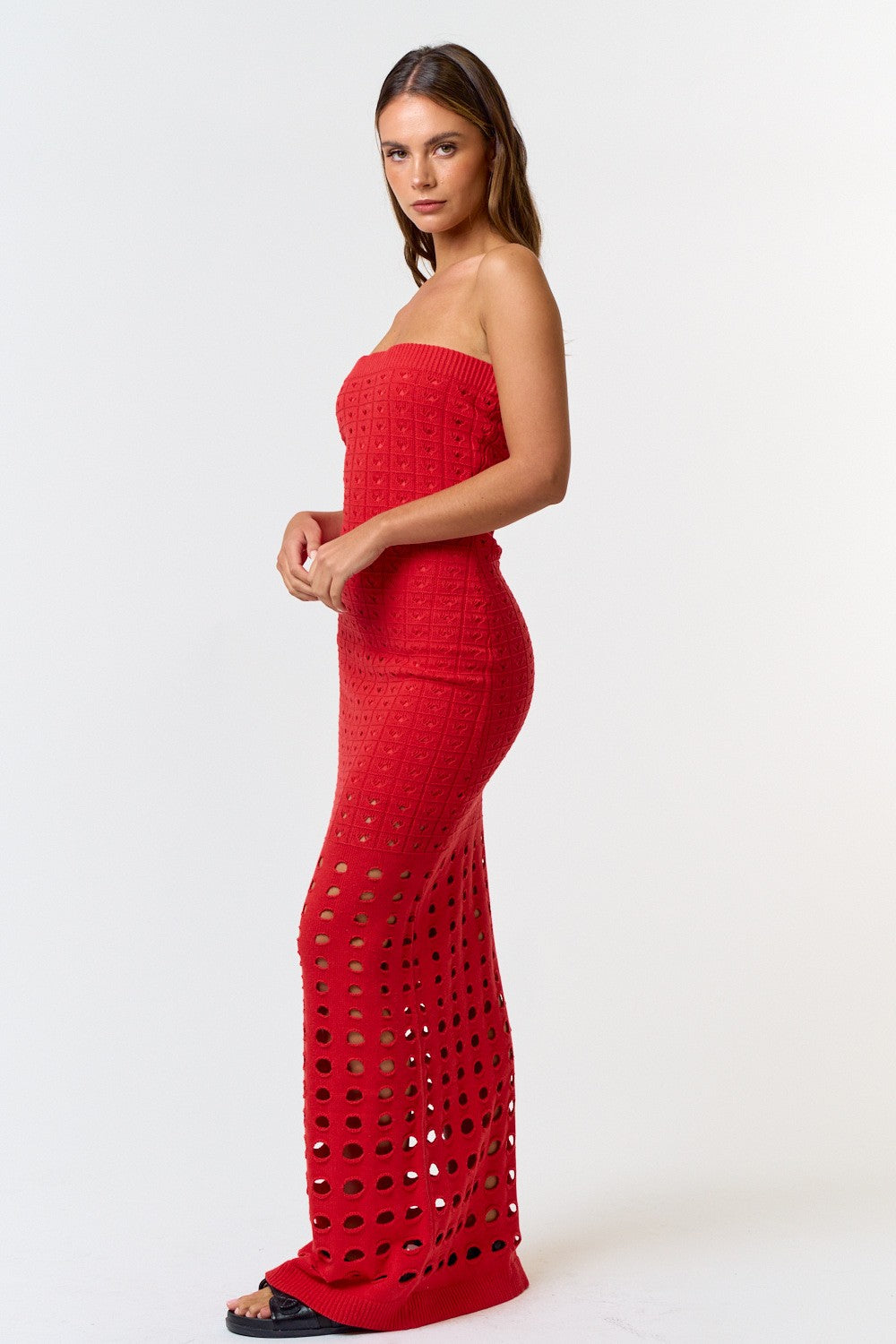 Evora Pointelle Maxi Dress