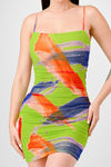 Rainbow Row Ruched Dress