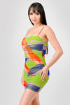 Rainbow Row Ruched Dress