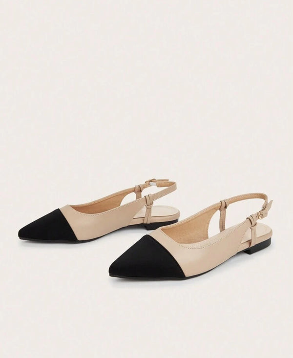 Coco black and tan flats