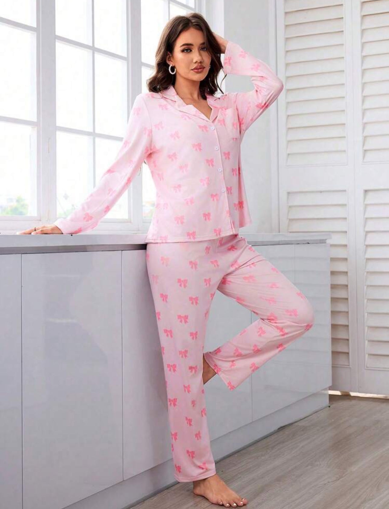 Women’s pink mommy and me pajamas