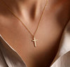 Gold cross necklace