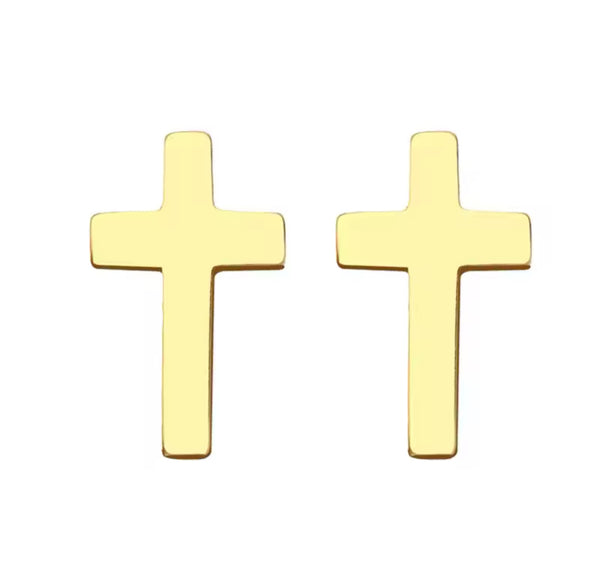 Cross stud earrings