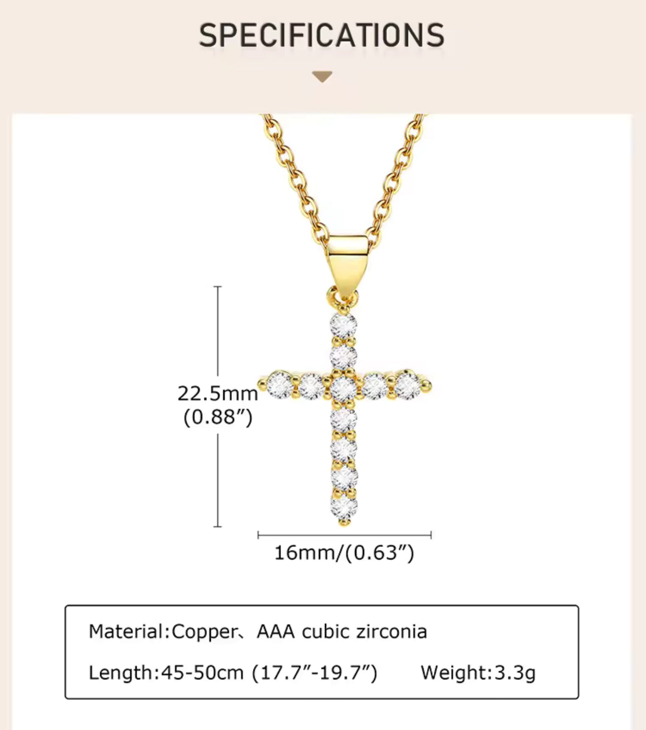 Cross pendant necklace