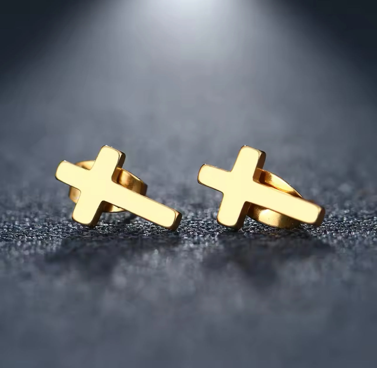 Cross stud earrings