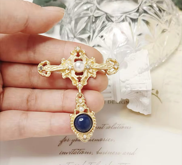 Cross brooch pin