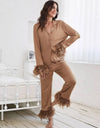 Feather detail women’s pajamas