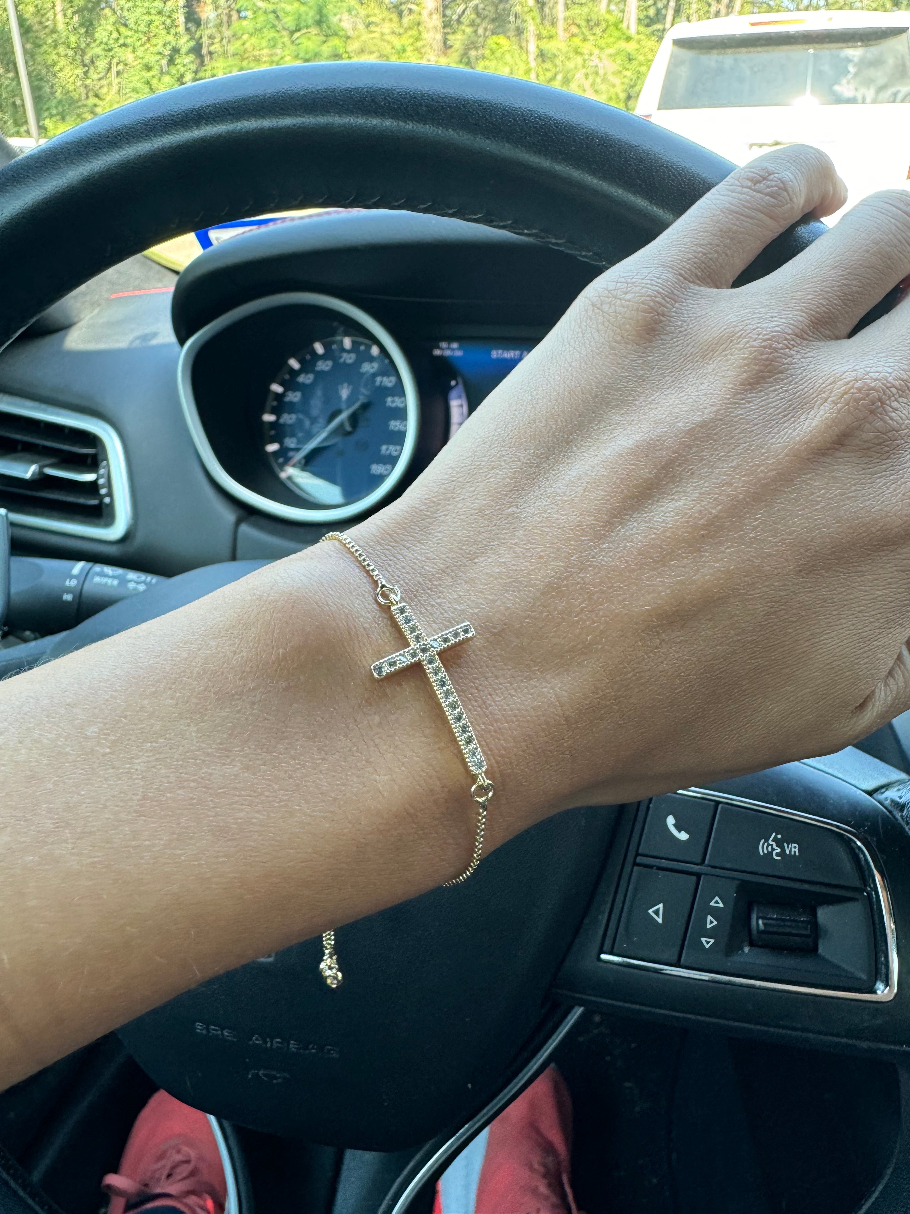 Gold Cross Bracelet