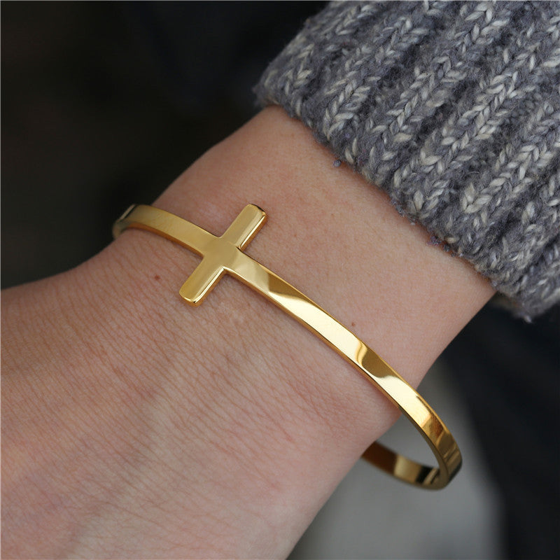 Cross Cuff Bracelet