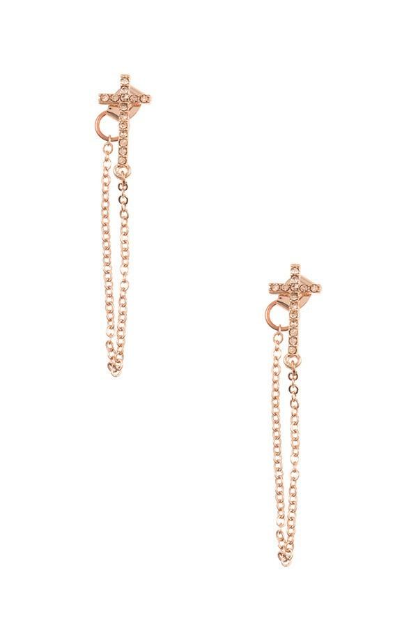 Cross chainearrings
