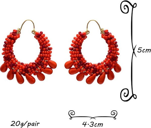 Ethnic Handmade Beaded Earrings