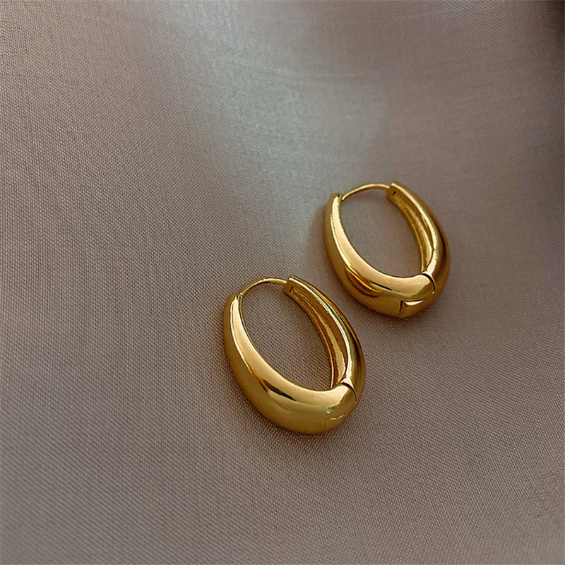 Oval Hoops Earrings