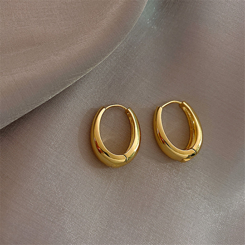 Oval Hoops Earrings