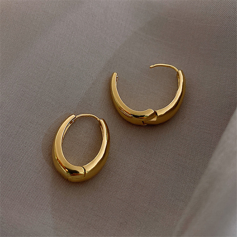 Oval Hoops Earrings