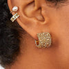 Wide rhinestone hoops