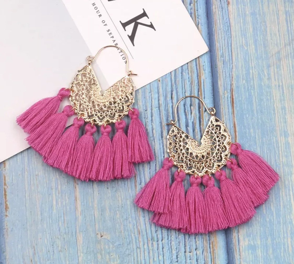 Bohemian tassel earrings