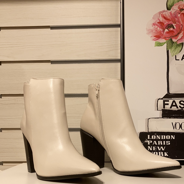 White ankle boots