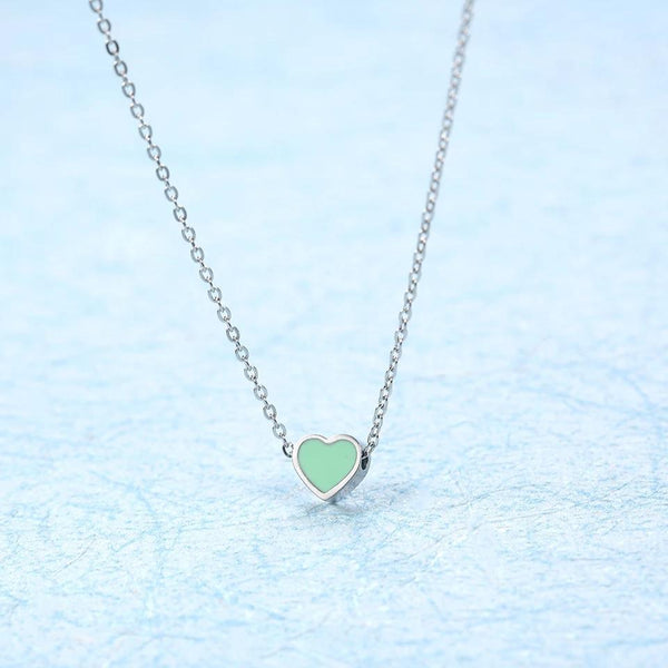 Silver heart necklace