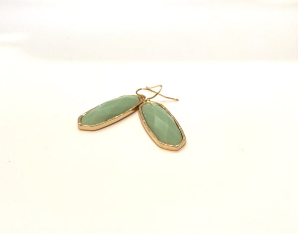 Mint Oval Earrings