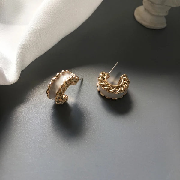 Rope hoop earrings