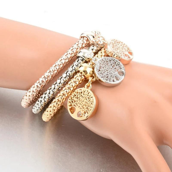 Tree of life trio bracelet