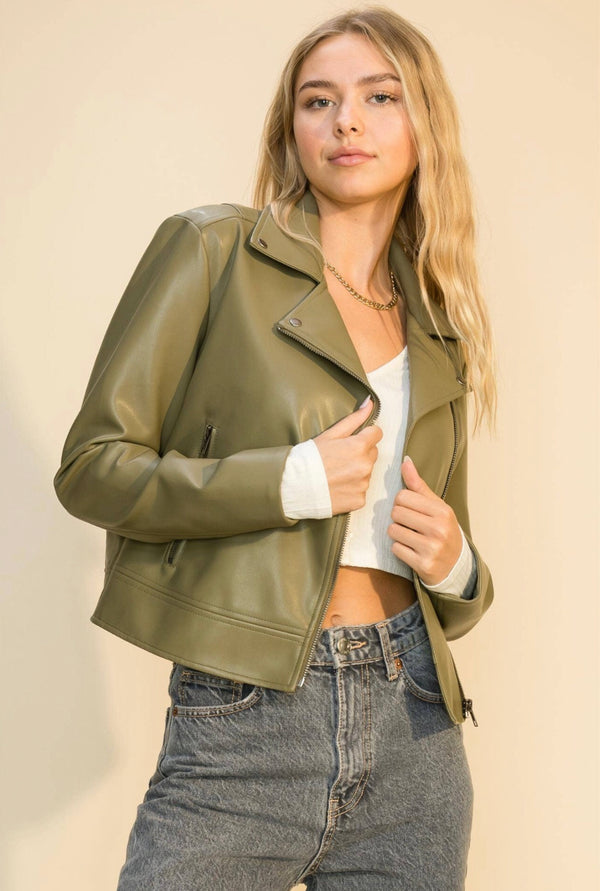 Vegan leather jacket