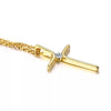 Gold cross necklace with diamond