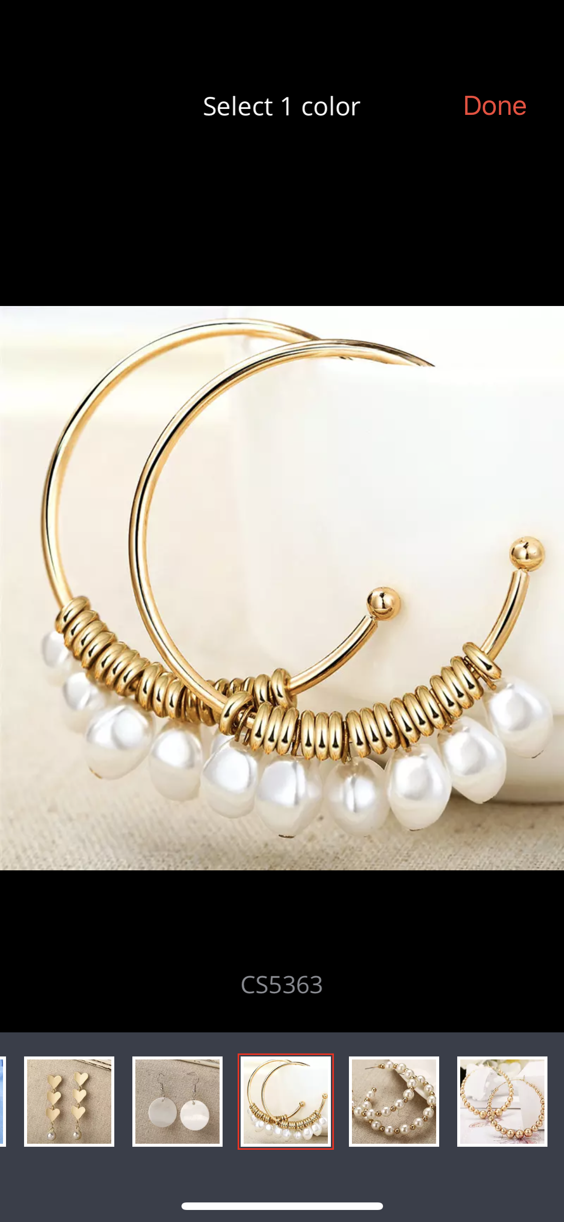 Pearl hoop earrings