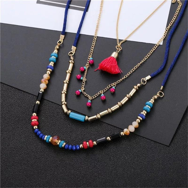 Colorful tassel necklace - FEWL