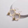 Druzy drop hoops