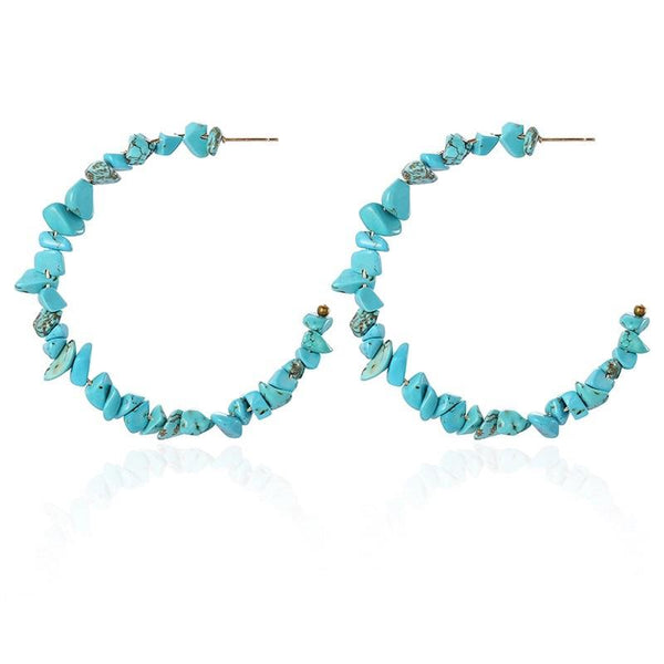 Turquoise hoops