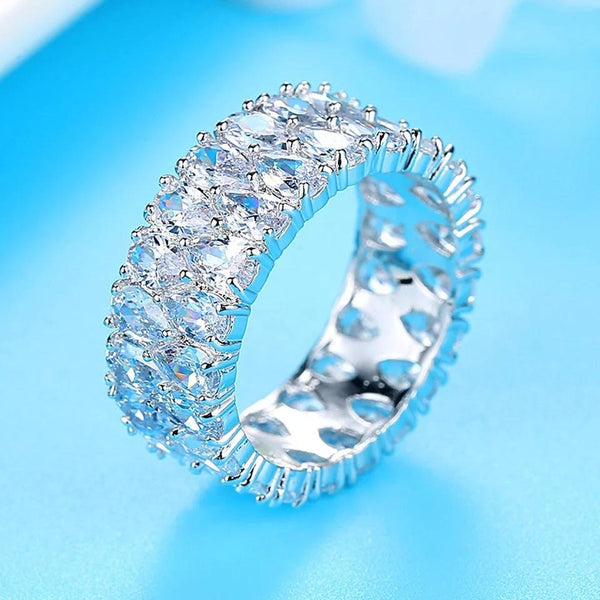 Silver cz ring