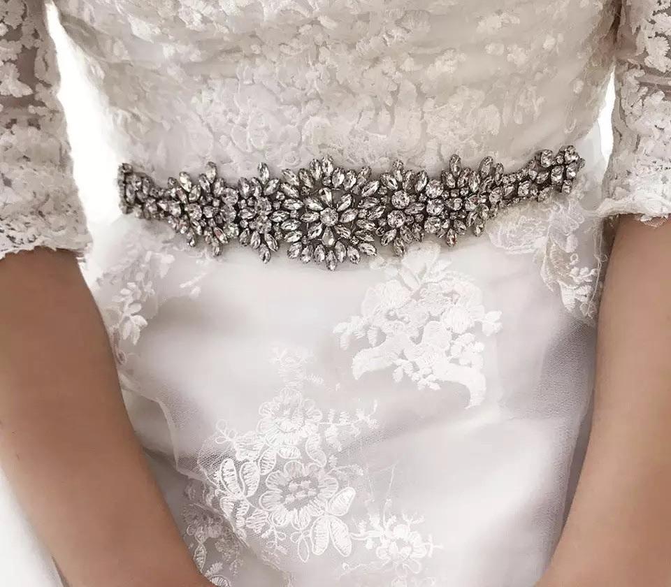 Crystal bridal belt appliqué